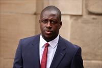 Footballer Benjamin Mendy arrives at Chester Crown Court for his trial following allegatio